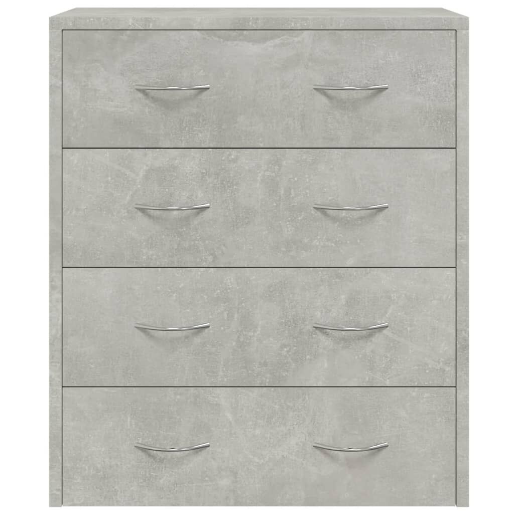 Sideboard with 4 Drawers 60x30.5x71 cm Concrete Grey Price