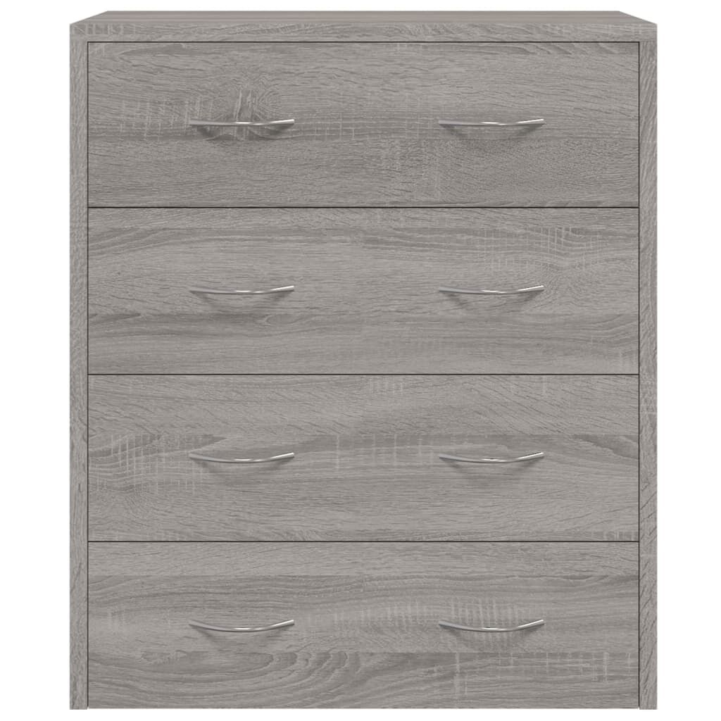Sideboard with 4 Drawers 60x30.5x71 cm Grey Sonoma Price