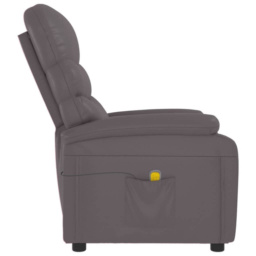 Massage Chair Grey Faux Leather Price