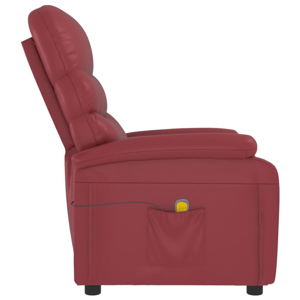 Massage Chair Wine Red Faux Leather Price