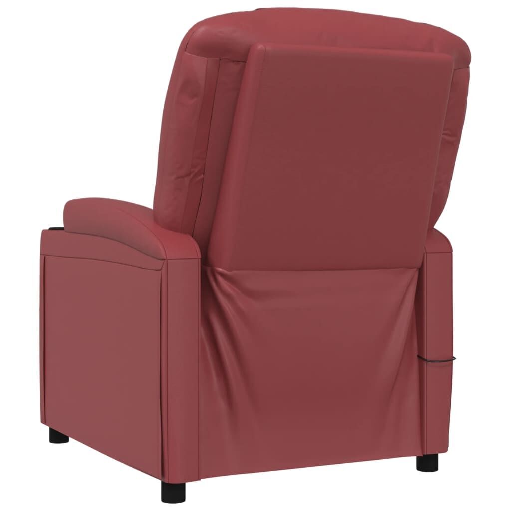 Massage Chair Wine Red Faux Leather Price