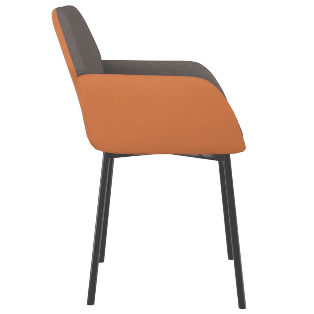 Dining Chairs 2 pcs Dark Grey Fabric and Faux Leather Price