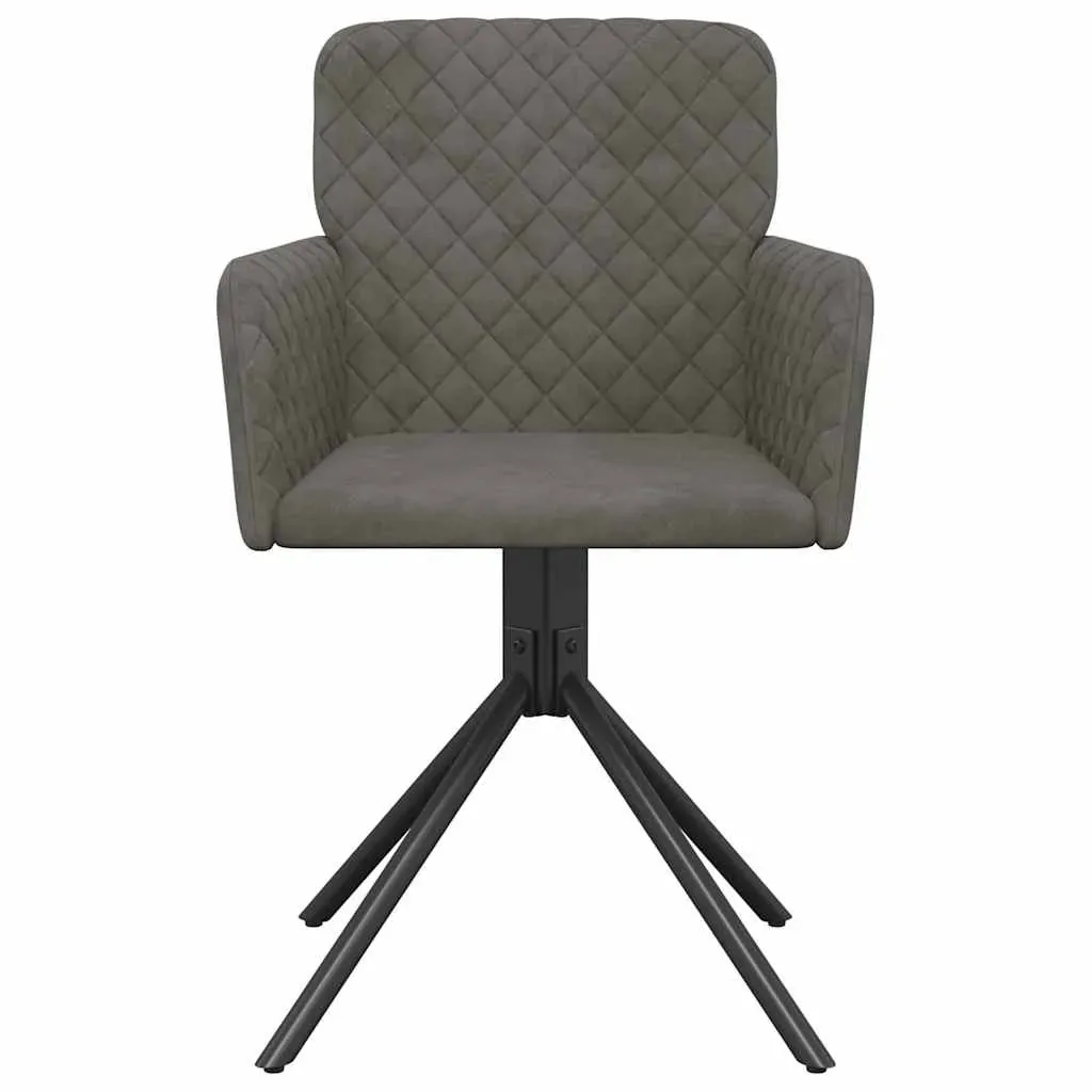 Swivel Dining Chairs 2 pcs Dark Grey Velvet Price
