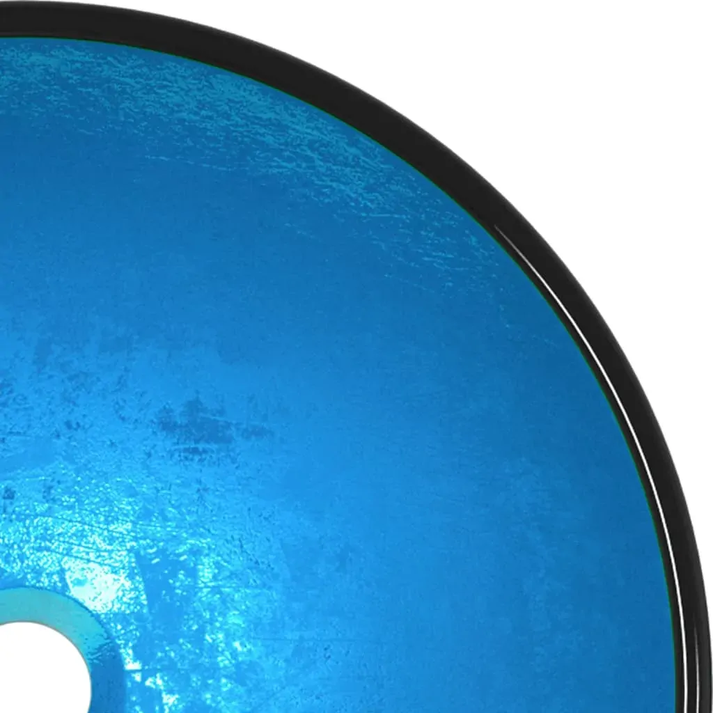 Basin Tempered Glass 42x14 cm Blue Price