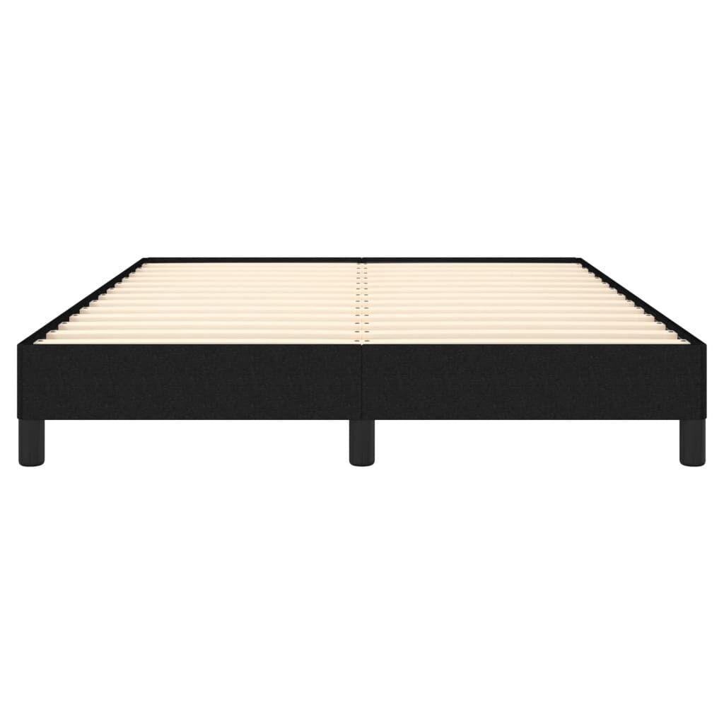 Bed Frame without Mattress Black 137x187 cm Double Fabric Price