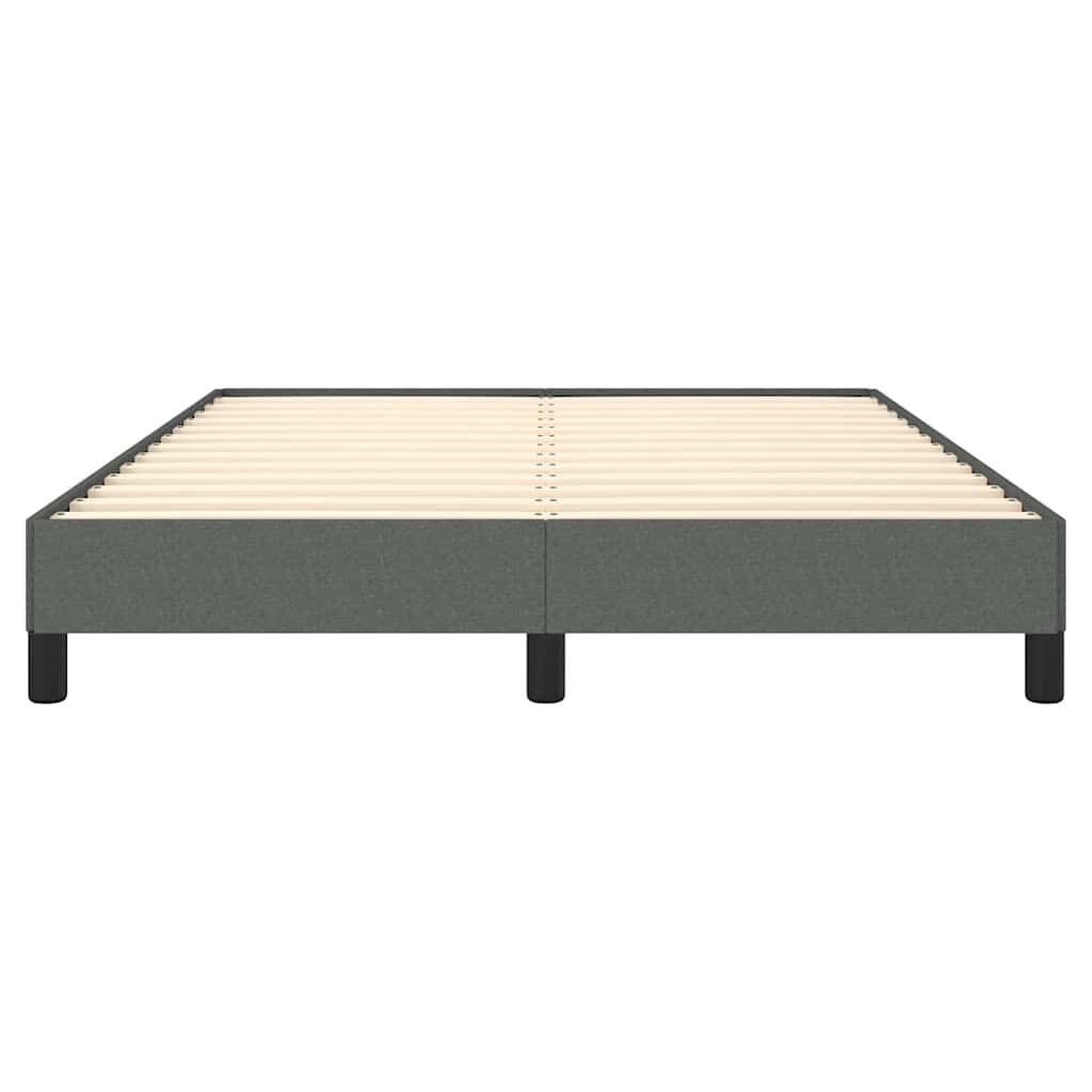 Bed Frame without Mattress Dark Grey 152x203 cm Queen Fabric Price