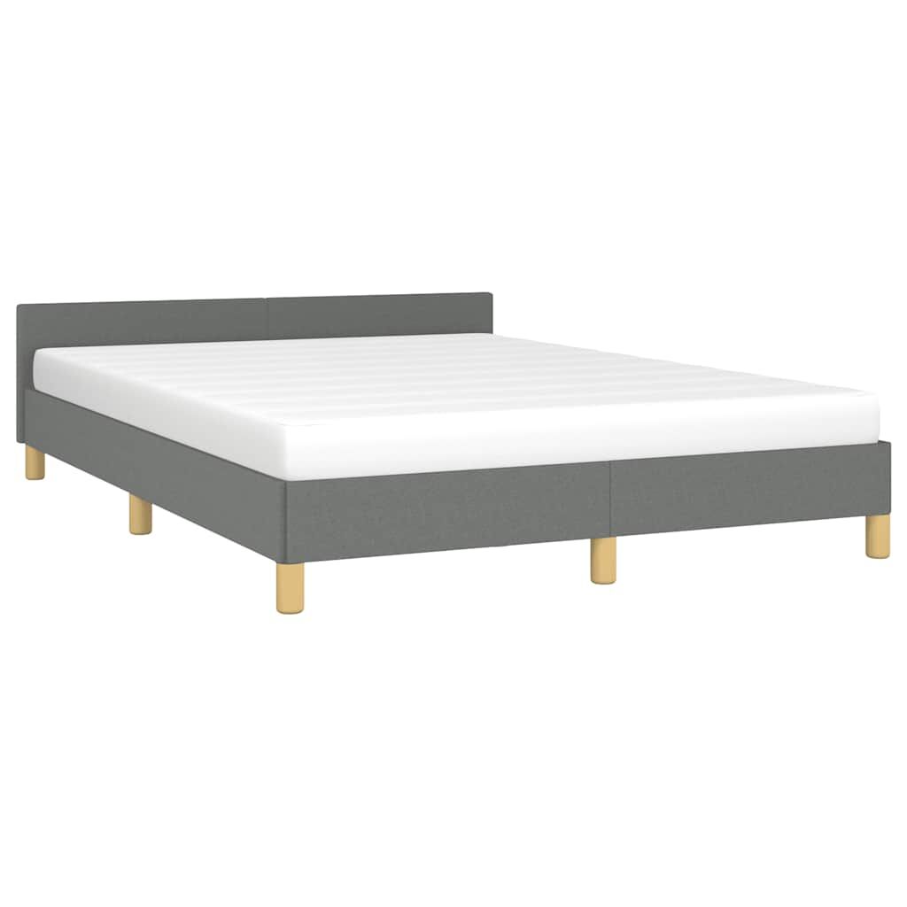 Bed Frame without Mattress Dark Grey Queen Fabric Price