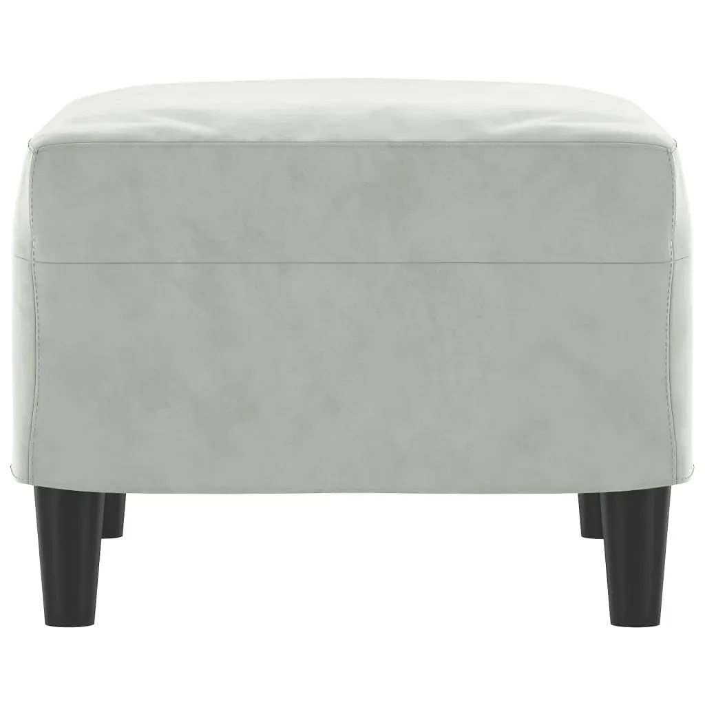 Footstool Light Grey 60x50x41 cm Velvet Price