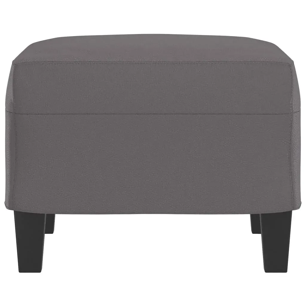 Footstool Grey 60x50x41 cm Faux Leather Price