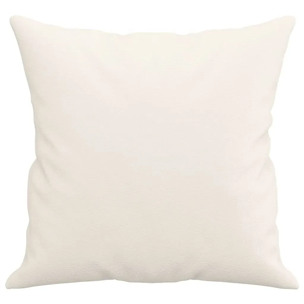 Throw Pillows 2 pcs Cream 40x40 cm Faux Leather Price