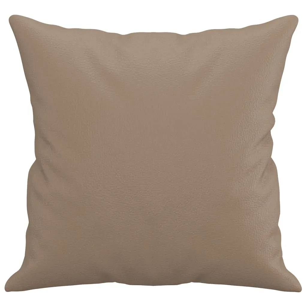 Throw Pillows 2 pcs Cappuccino 40x40 cm Faux Leather Price