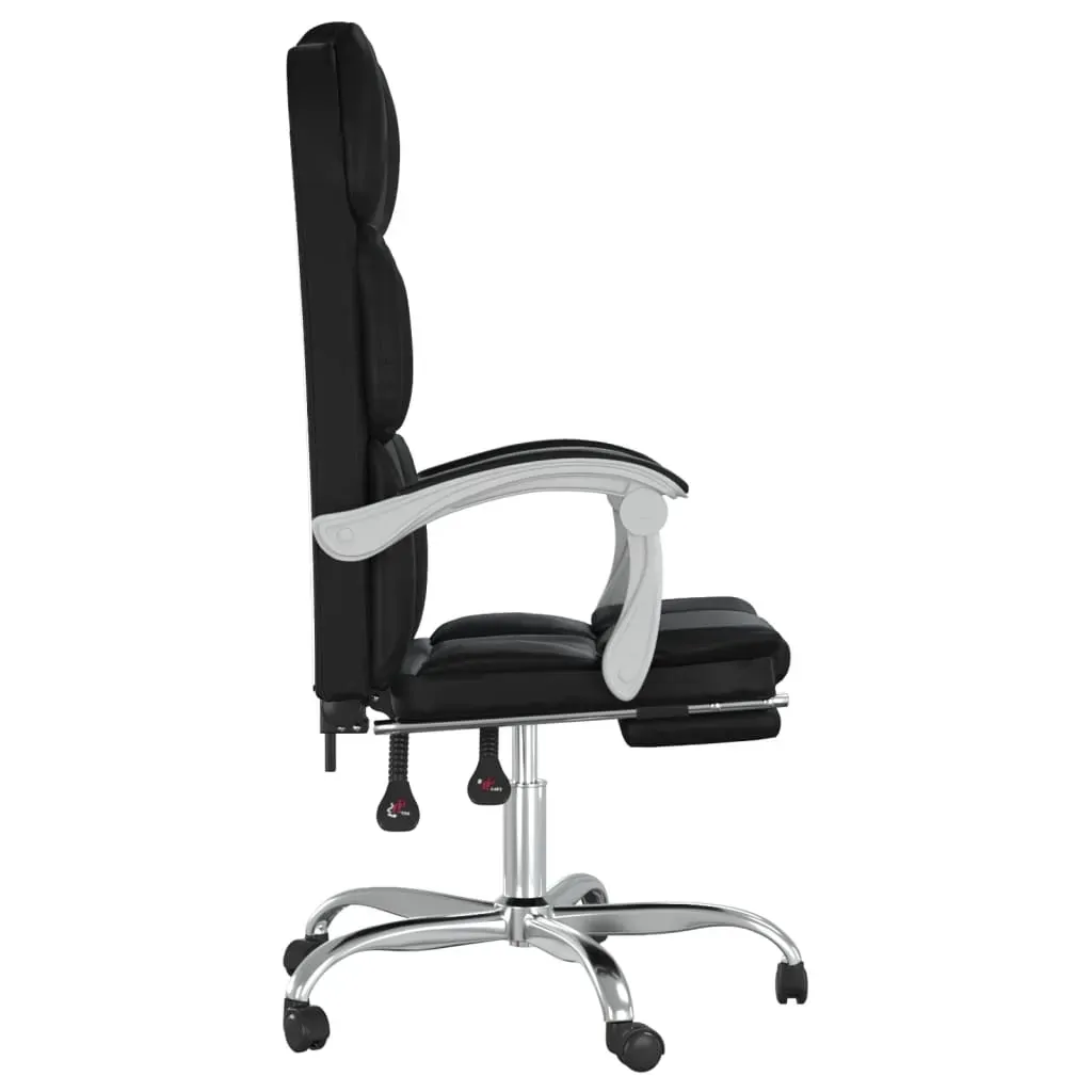 Reclining Office Chair Black Faux Leather Price