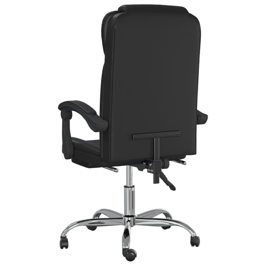 Reclining Office Chair Black Faux Leather Price