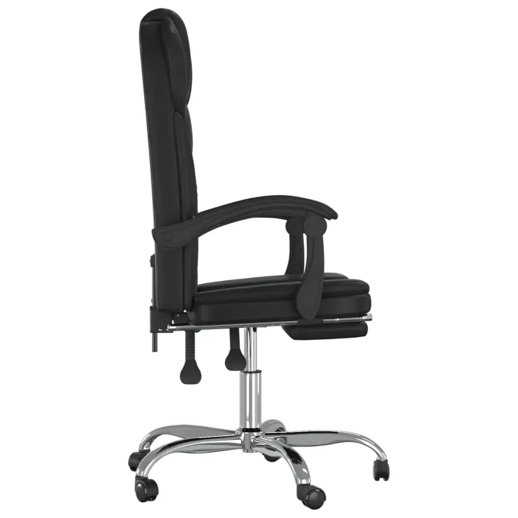 Reclining Office Chair Black Faux Leather Price