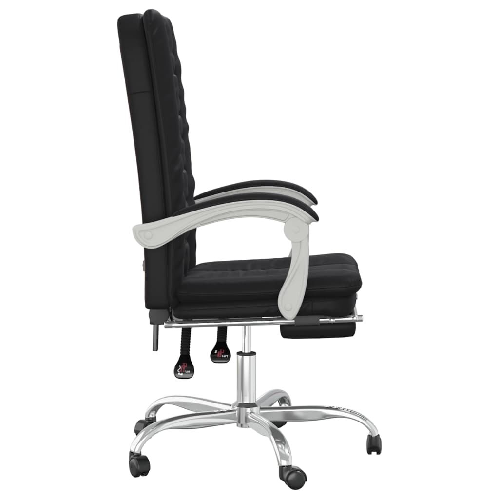 Reclining Office Chair Black Faux Leather Price