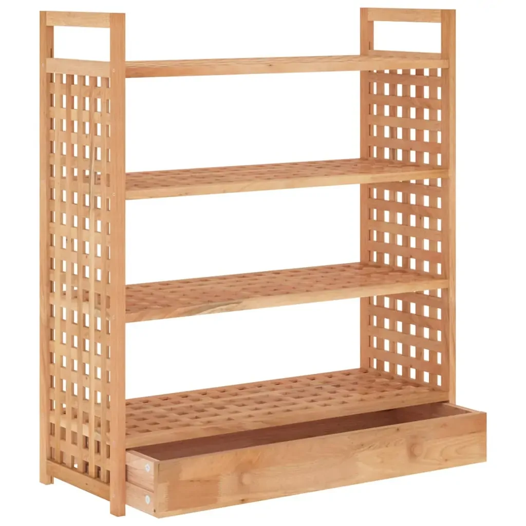 Shoe Rack with Drawer 70x27x81 cm Solid Wood Walnut Price