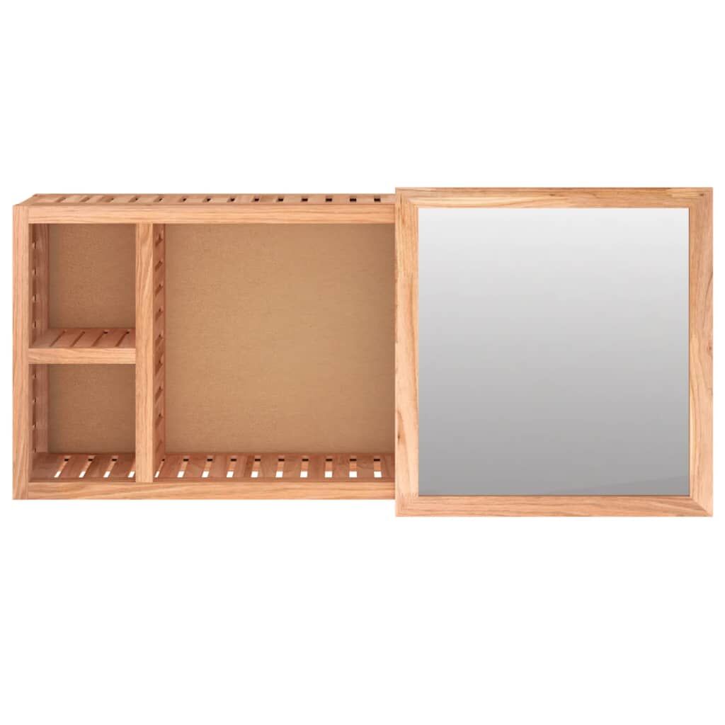 Mirror Cabinet 80x17x34 cm Solid Wood Walnut Price