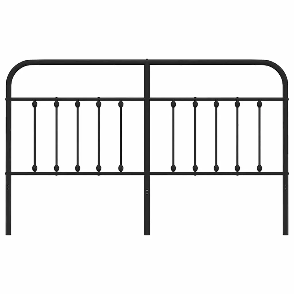 Metal Headboard Black 183 cm King Price