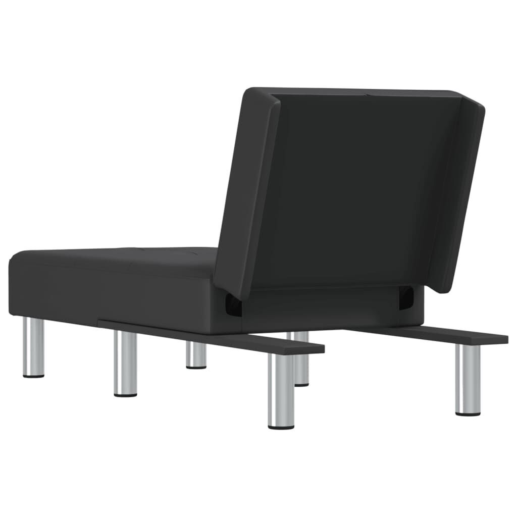 Chaise Longue Black Faux Leather Price
