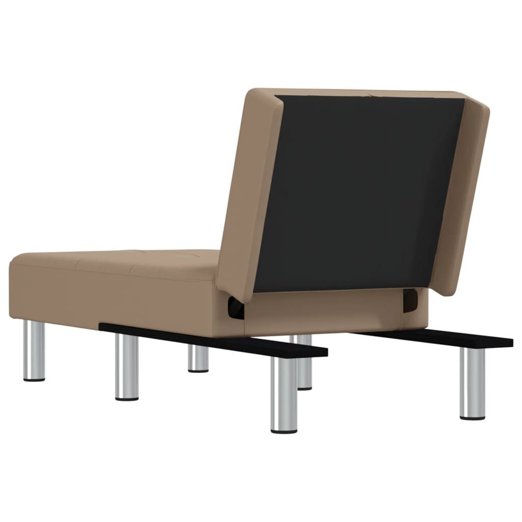 Chaise Longue Capuccino Faux Leather Price