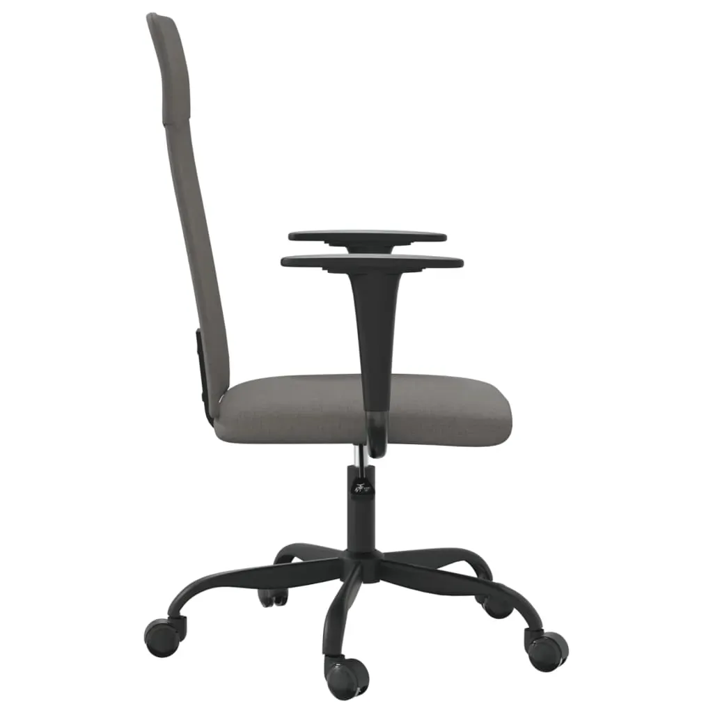 Office Chair Height Adjustable Dark Grey Fabric Price