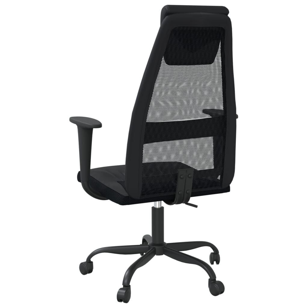 Office Chair Height Adjustable Black Mesh Fabric and Faux Leather Price