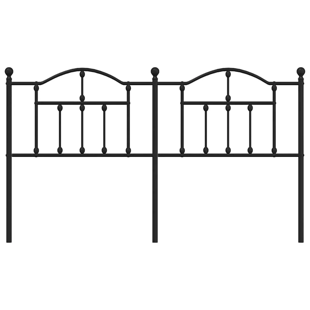 Metal Headboard Black 183 cm King Price