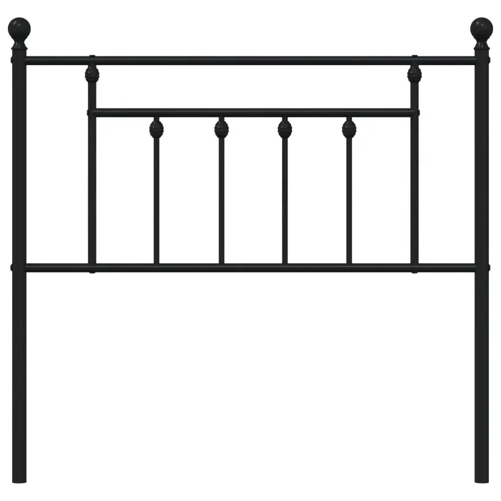 Metal Headboard Black 90 cm Price