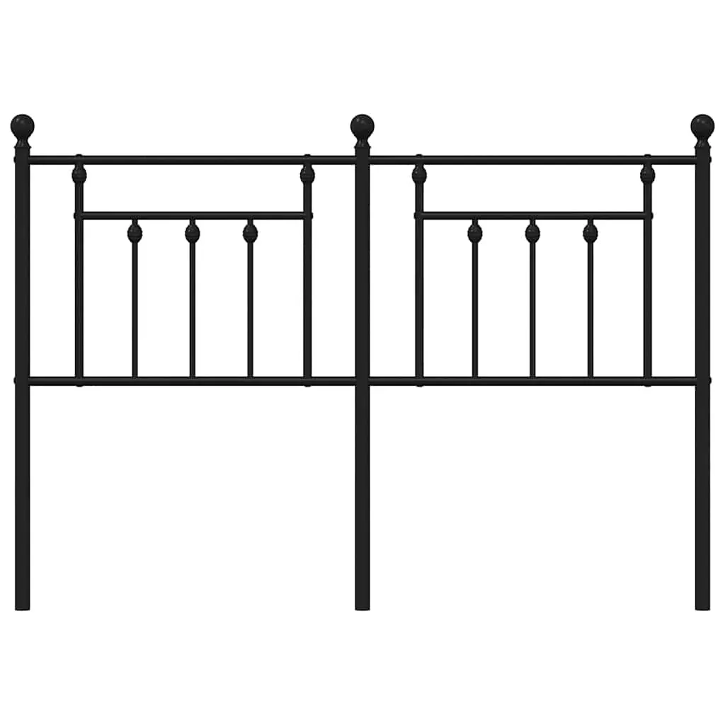 Metal Headboard Black 137 cm Double Price
