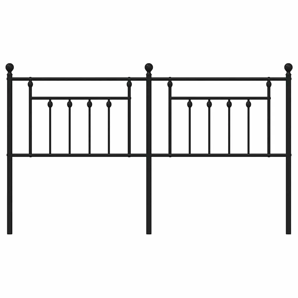 Metal Headboard Black 183 cm King Price