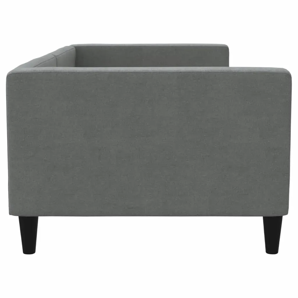 Day Bed without Mattress Dark Grey 90x190 cm Fabric Price