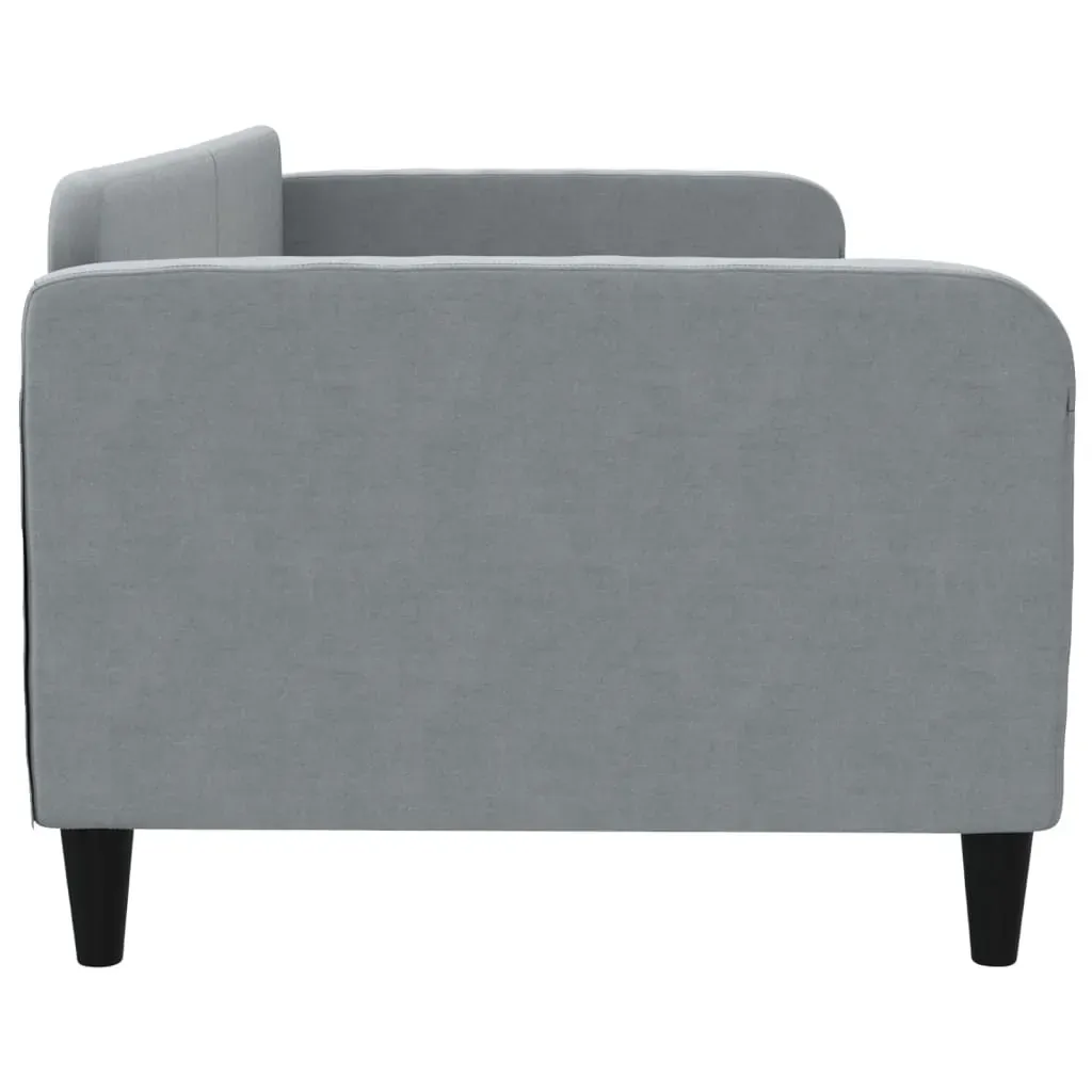 Day Bed without Mattress Light Grey 90x190 cm Fabric Price