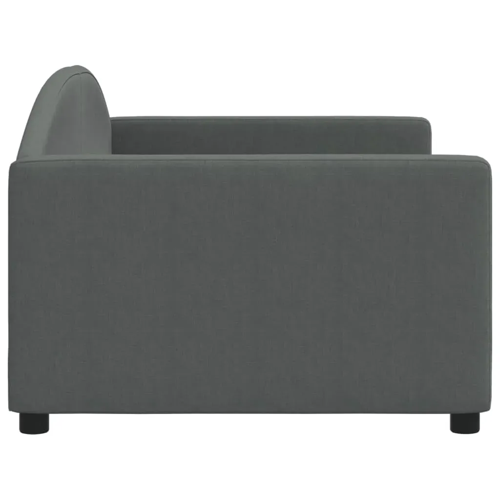 Day Bed without Mattress Dark Grey 90x190 cm Fabric Price