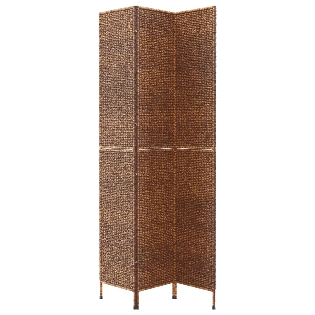 Room Divider 3-Panel Brown 122x180 cm Water Hyacinth Price