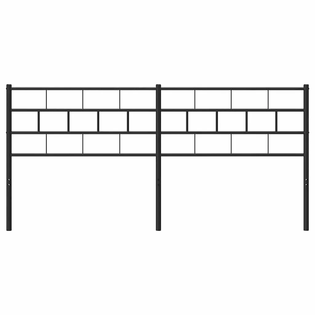 Metal Headboard Black 183 cm King Price