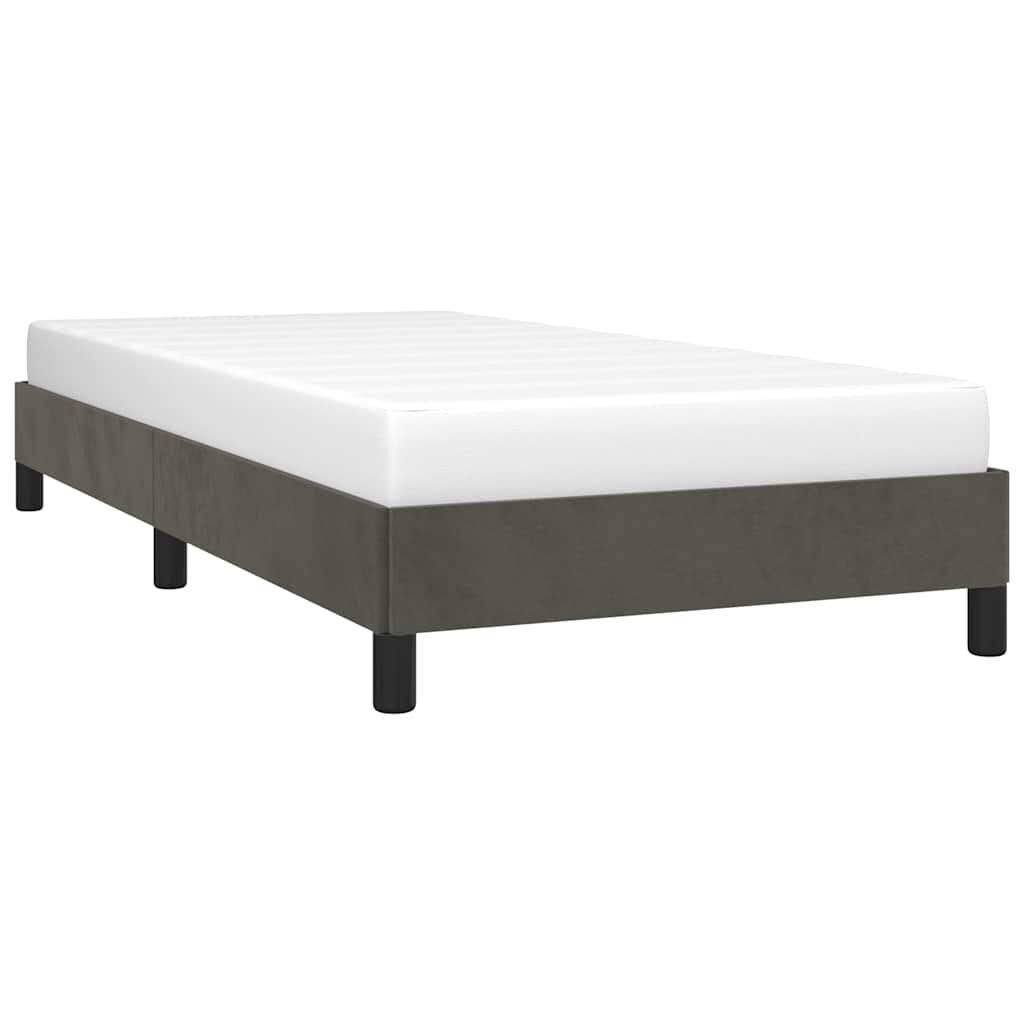 Bed Frame without Mattress Dark Grey King Single Velvet Price