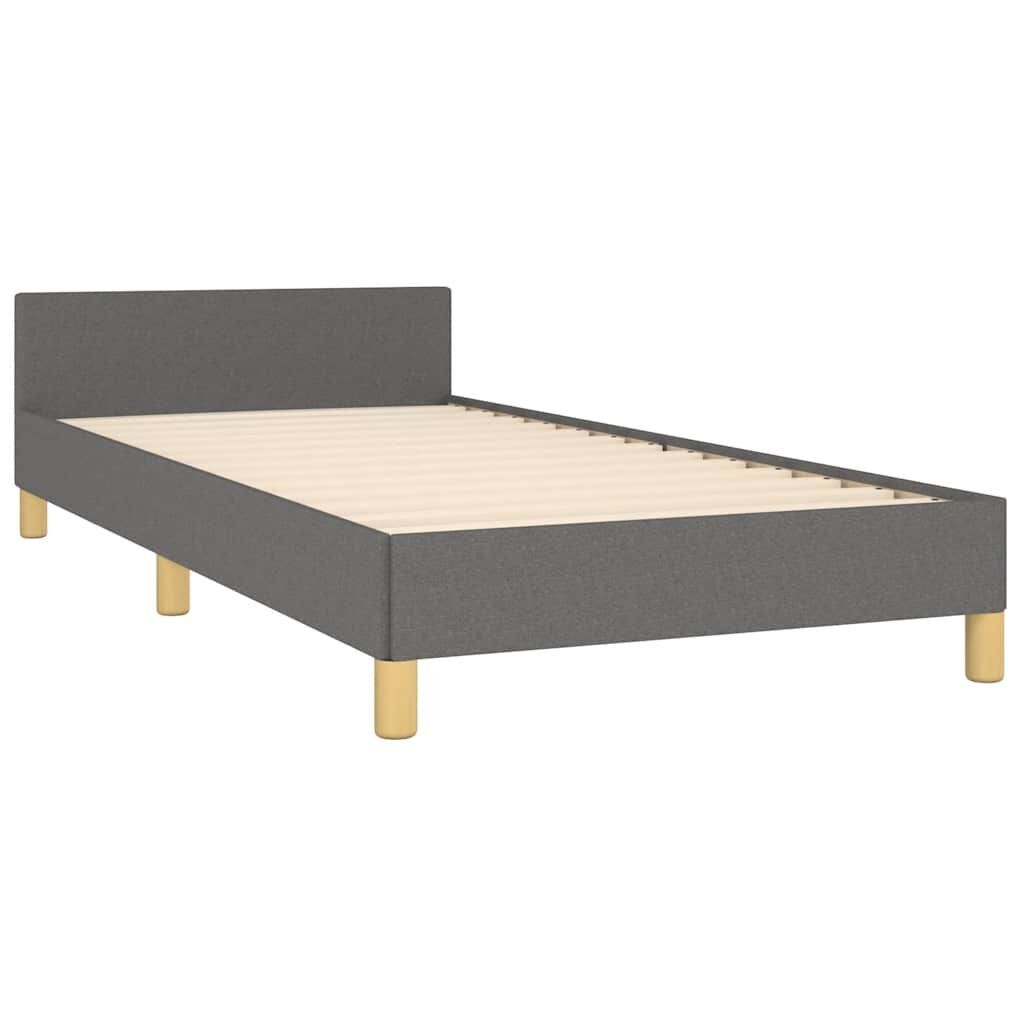 Bed Frame without Mattress Dark Grey King Single Size Fabric Price