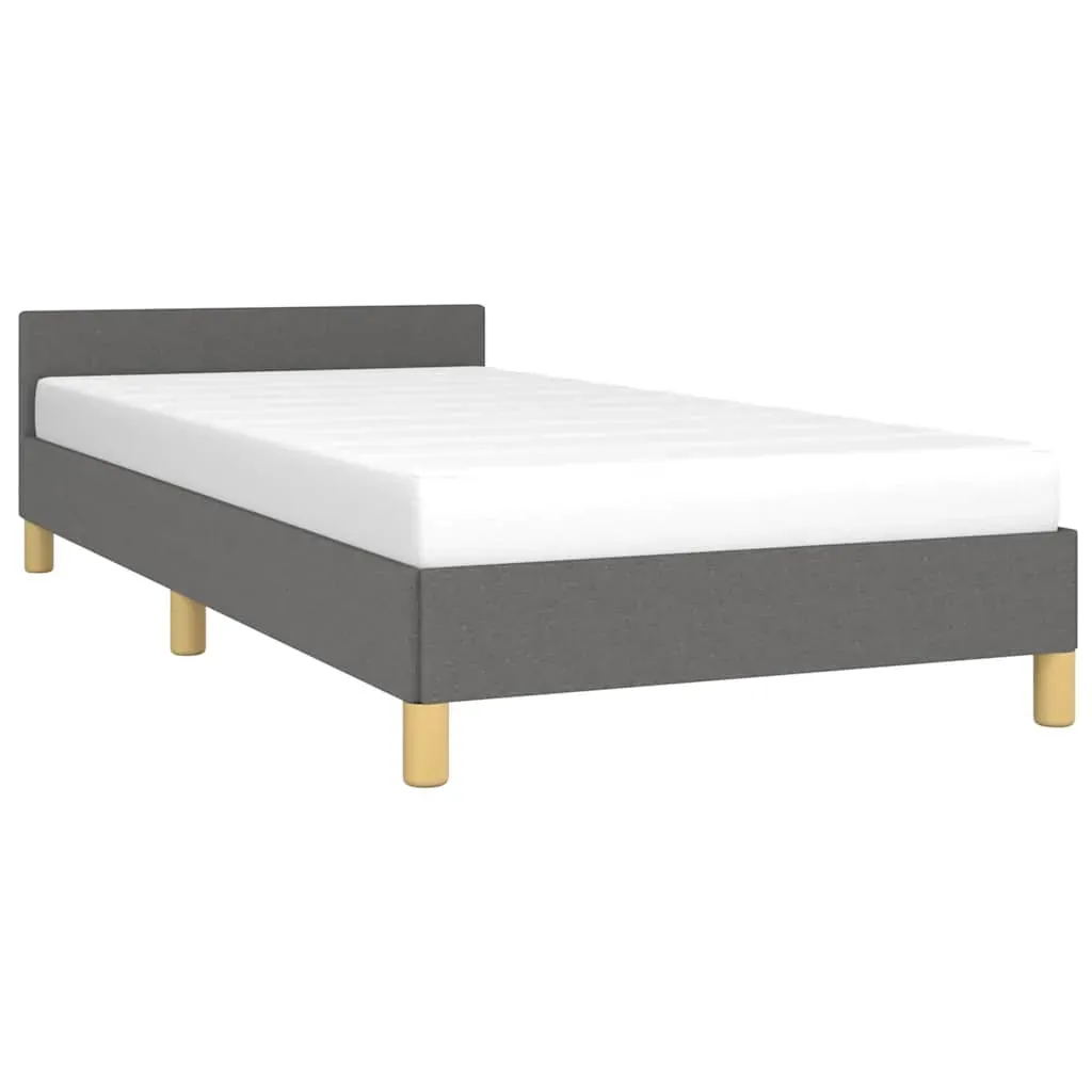Bed Frame without Mattress Dark Grey King Single Size Fabric Price
