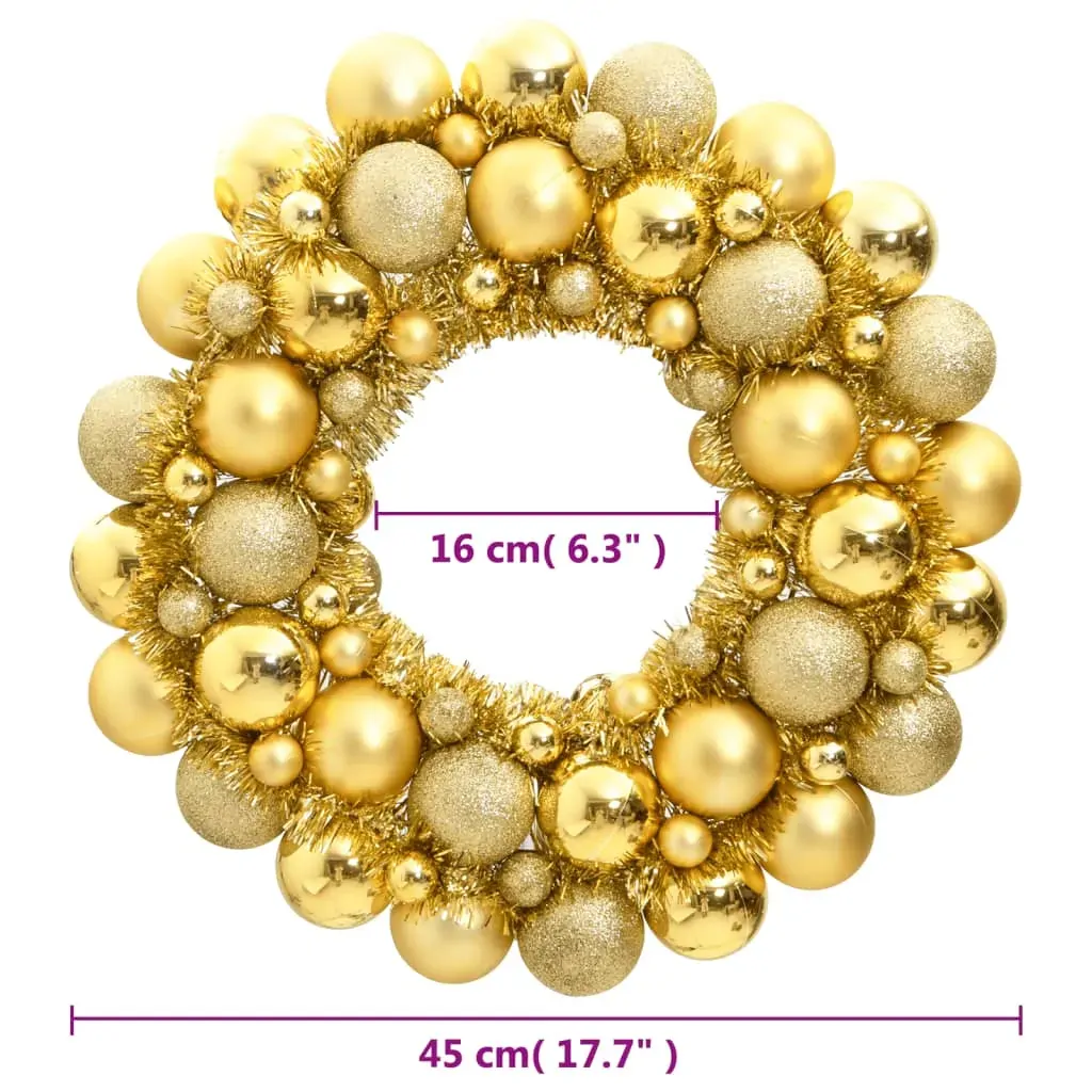 Christmas Wreath Gold 45 cm Polystyrene Price