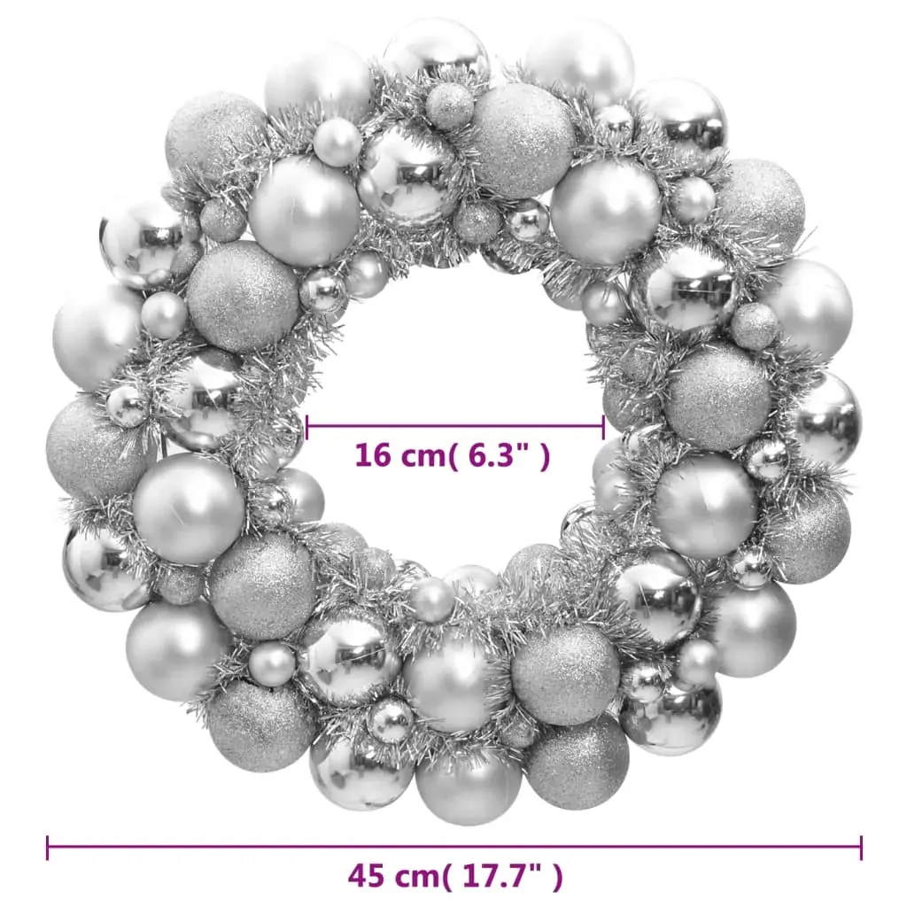 Christmas Wreath Silver 45 cm Polystyrene Price
