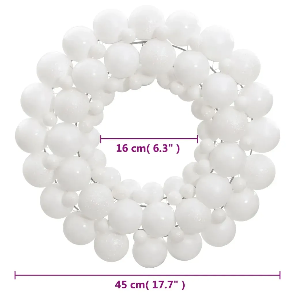 Christmas Wreath White 45 cm Polystyrene Price