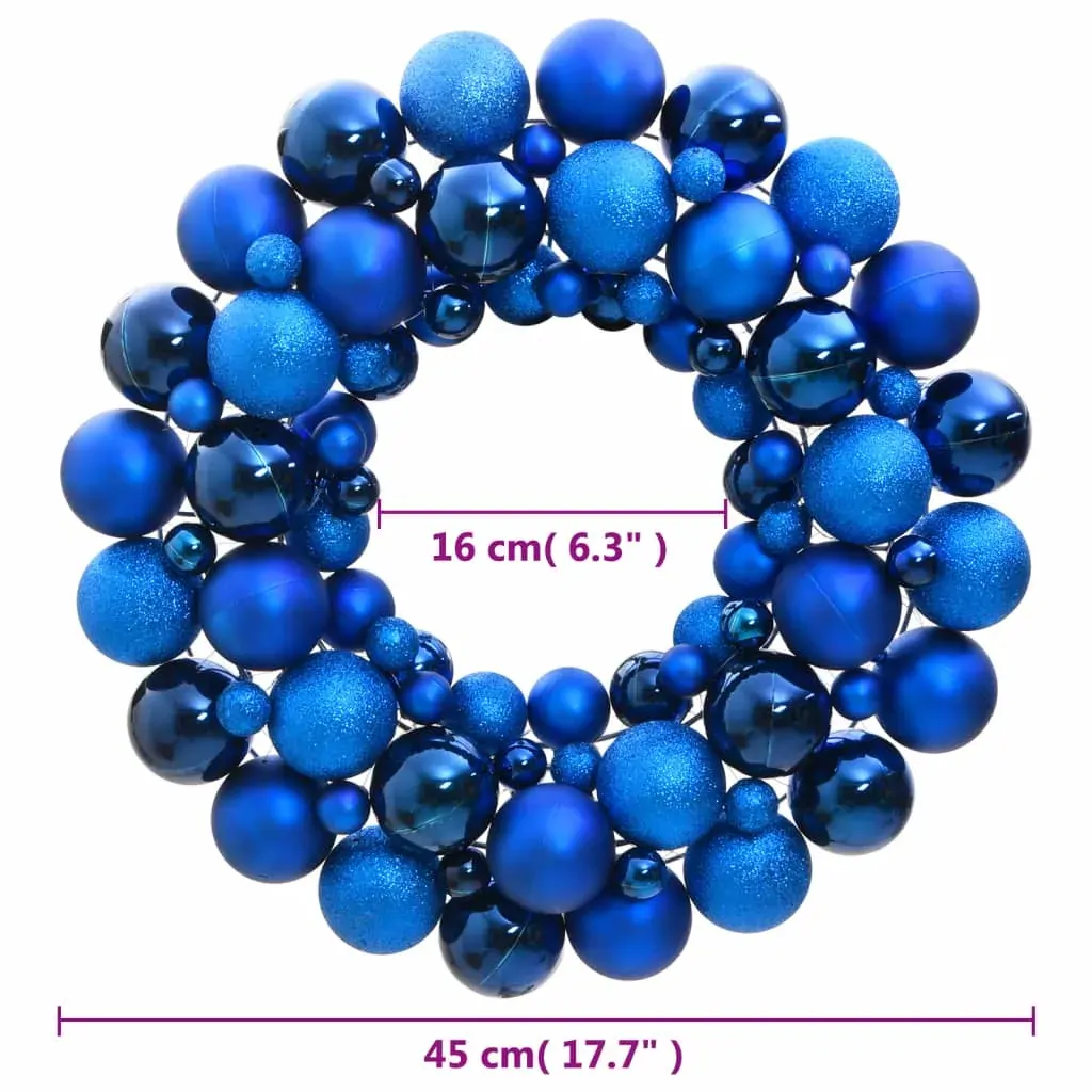 Christmas Wreath Blue 45 cm Polystyrene Price