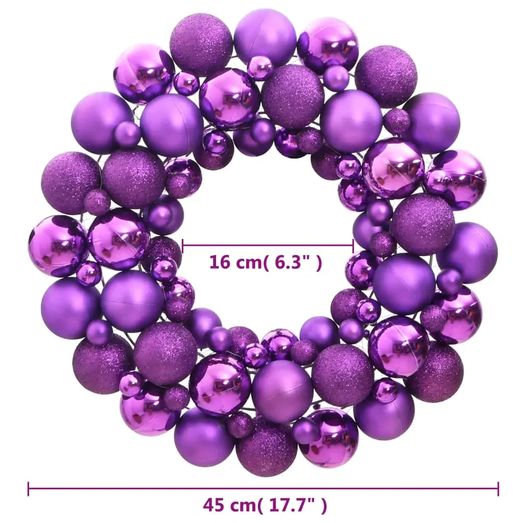 Christmas Wreath Purple 45 cm Polystyrene Price