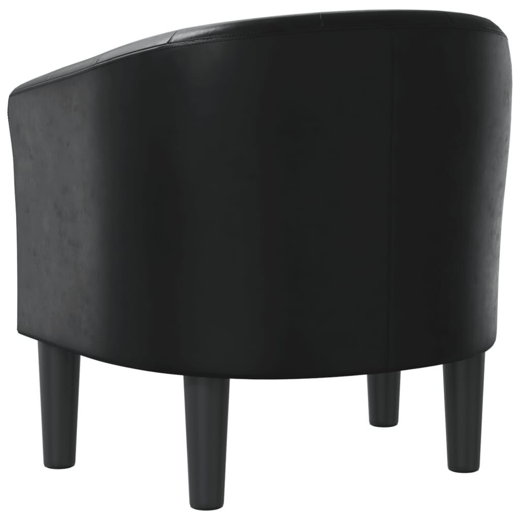 Tub Chair Black Faux Leather Price