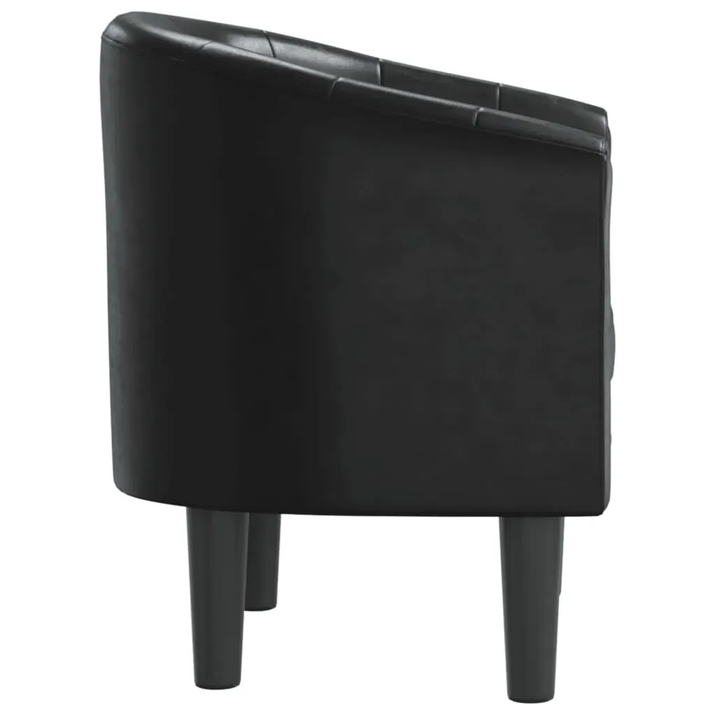 Tub Chair Black Faux Leather Price