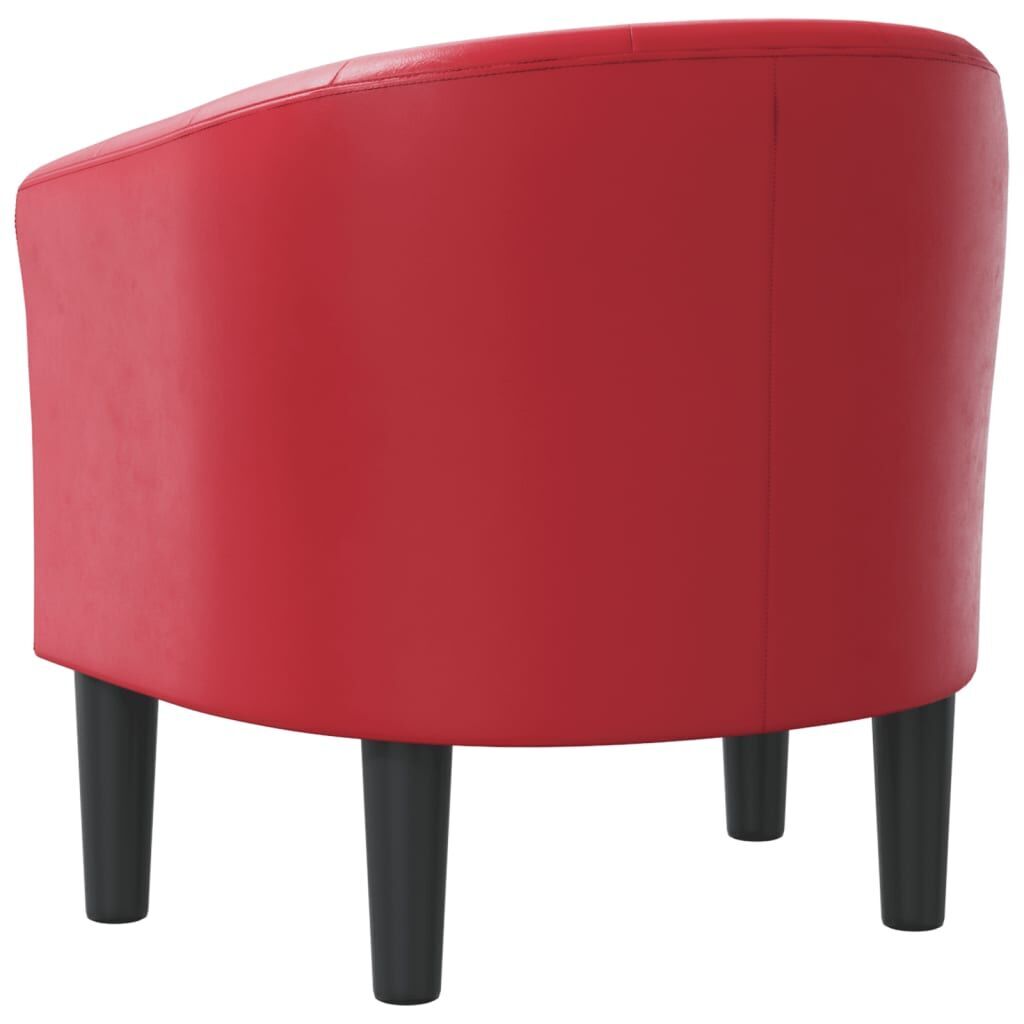 Tub Chair Red Faux Leather Price