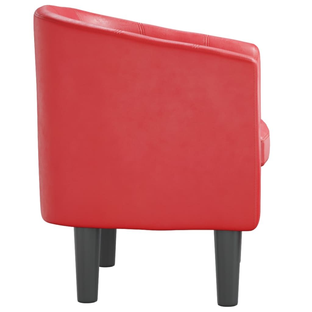 Tub Chair Red Faux Leather Price