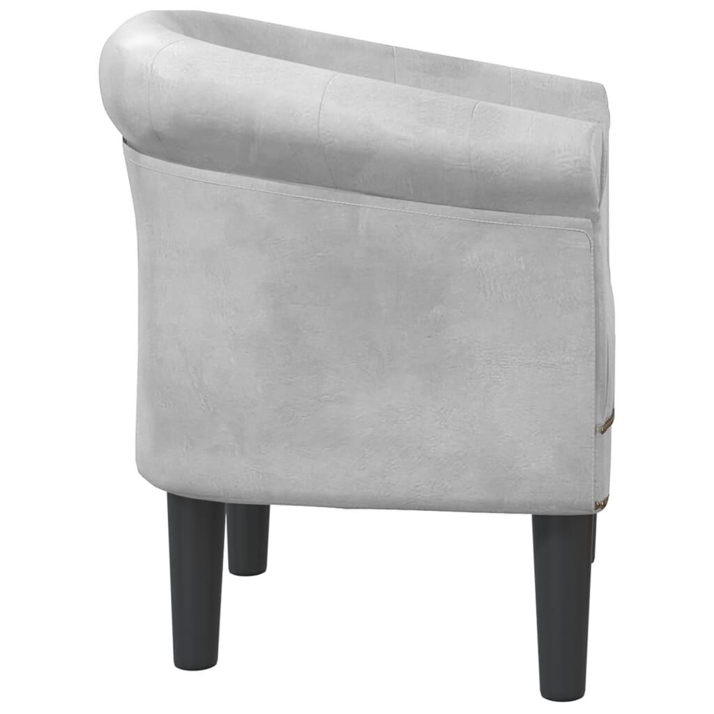 Tub Chair Silver Faux Leather Price