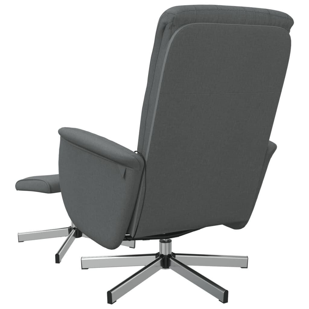 Massage Recliner Chair with Footstool Dark Grey Fabric Price