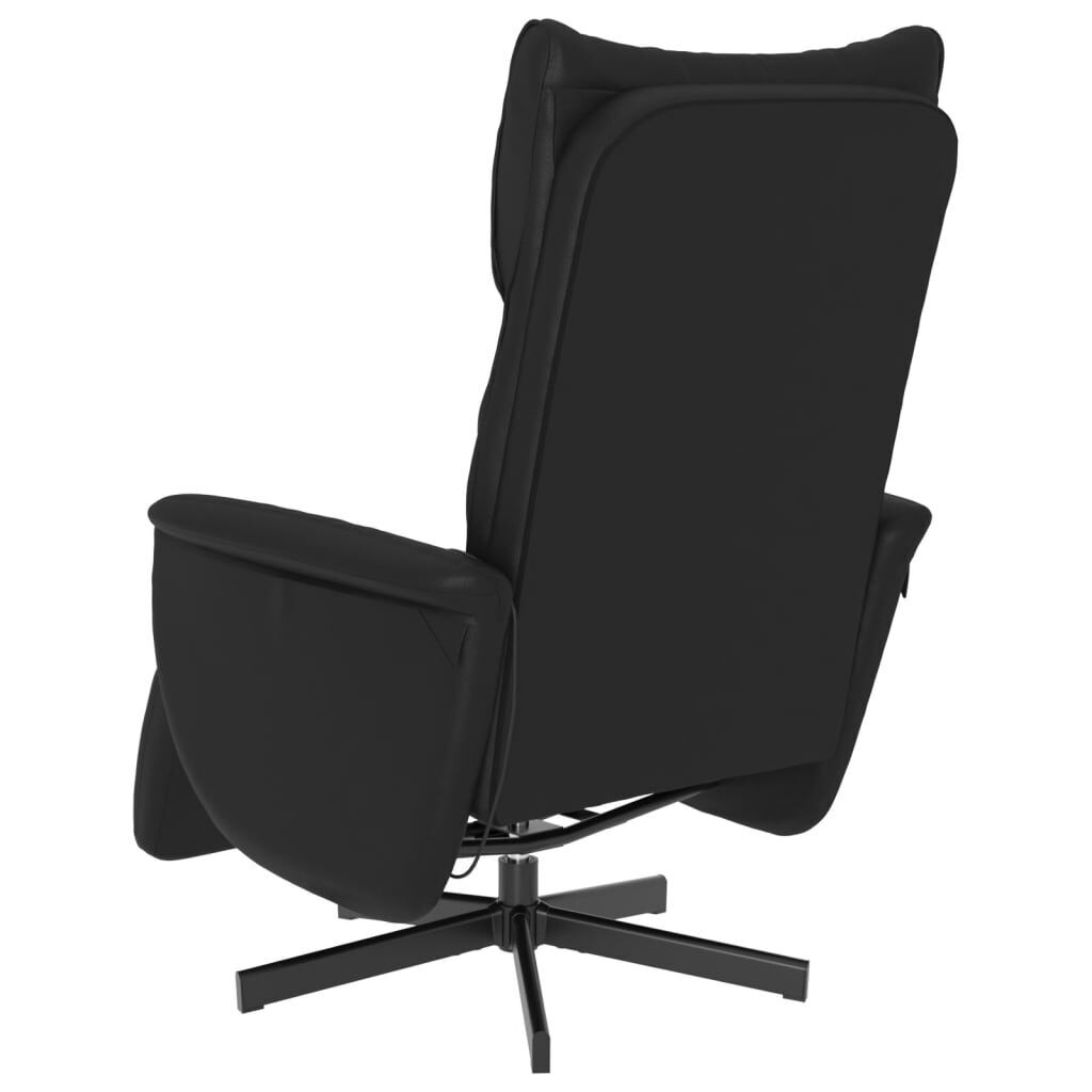 Massage Recliner Chair with Footrest Black Faux Leather Price